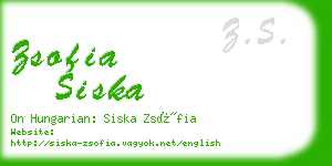 zsofia siska business card